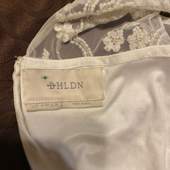 BHLDN Eliza beaded dress ivory 6 - Picture 3 of 9